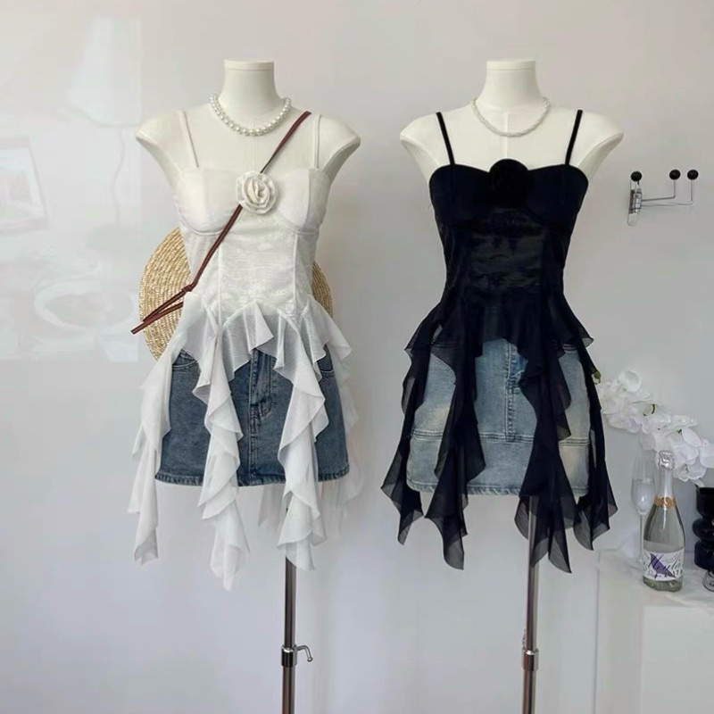 สายเดี่ยวมีบราหางปลาใส่ออกเดทน่ารักๆปนเซกซี่สาวสายเกาสายฝอใส่เริ่ดๆยืดเยอะได้ถึงอก40นิ้วสาวไซส์sถึงสาวไซส์xl ก็ใส่ได้