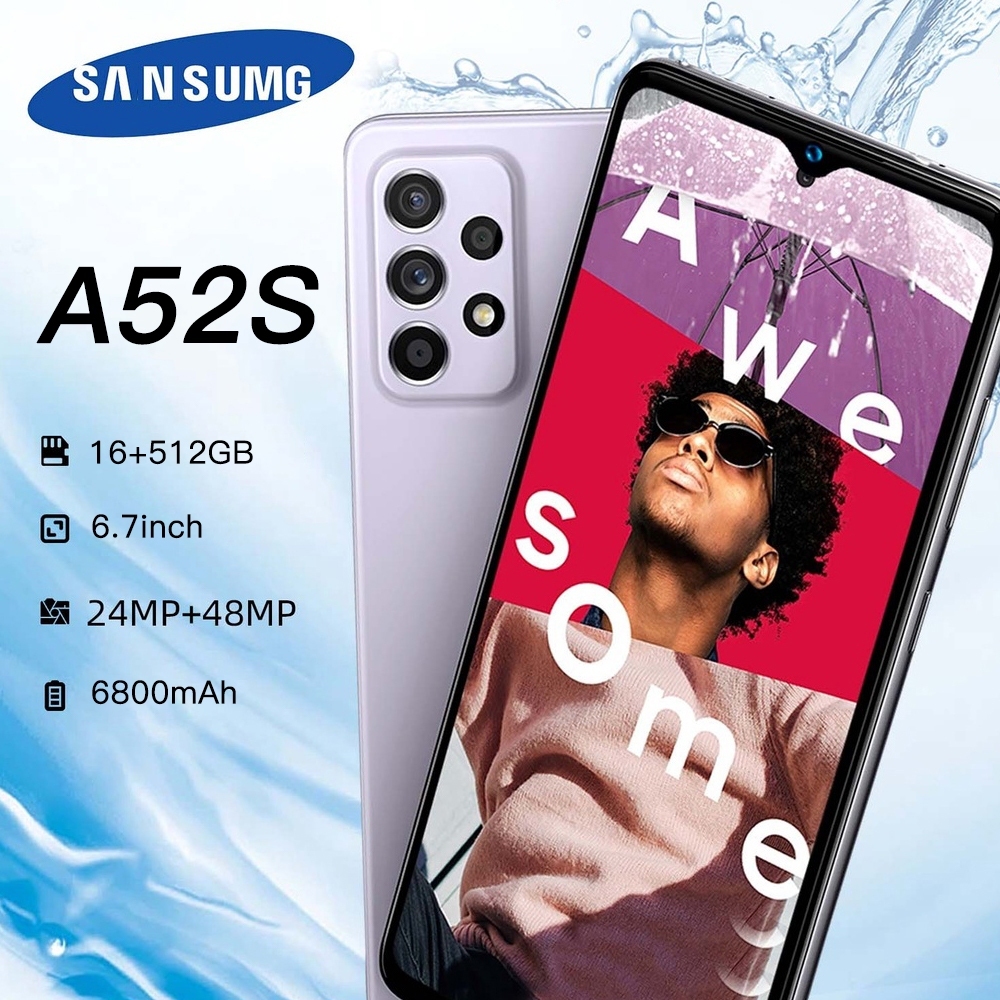 โทรศัพท์ A52S สมาร์ทโฟน 5G Ram16G + Rom512G 7.5นิ้ว Smartphone Android รองรับ2ซิม มีเมนูภาษาไทย