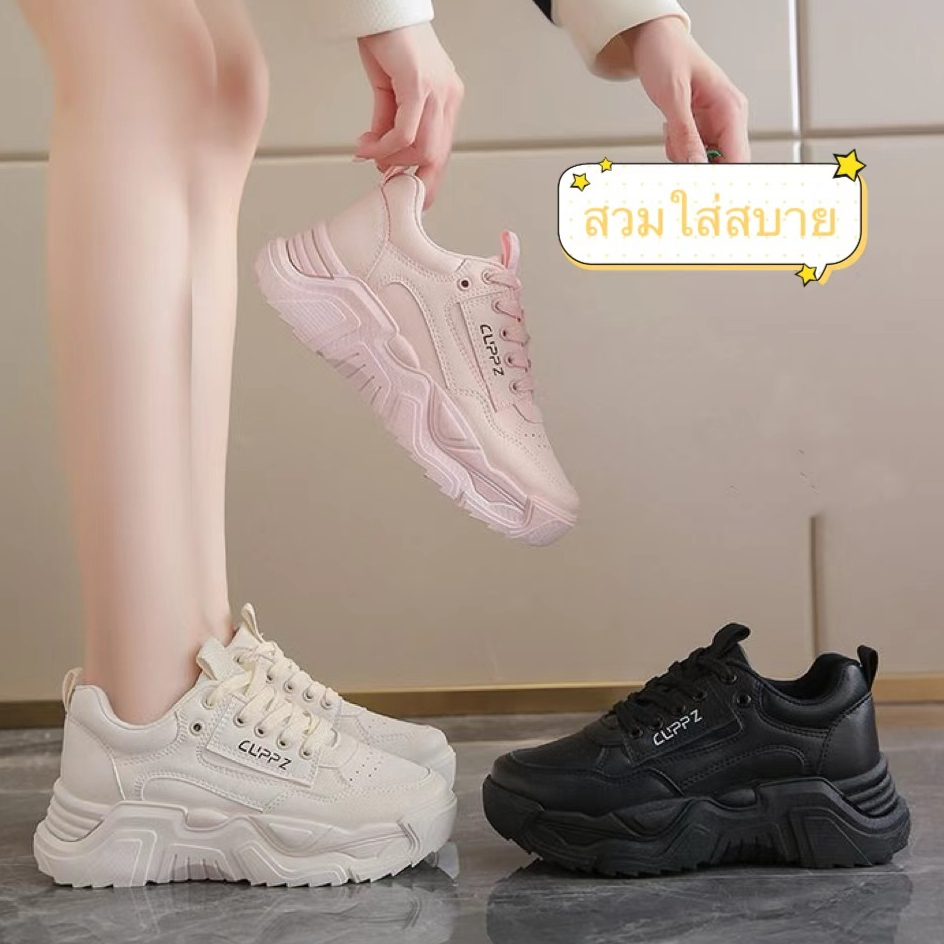 leeblackshoe ส่งเร็ว🚚รองเท้าผ้าใบผู้หญิงแฟชั่น ยืดหยุ่นได้ดี รองเท้าเป็นทรงดี เสริมส้น พร้อมส่งจ๊าท A662