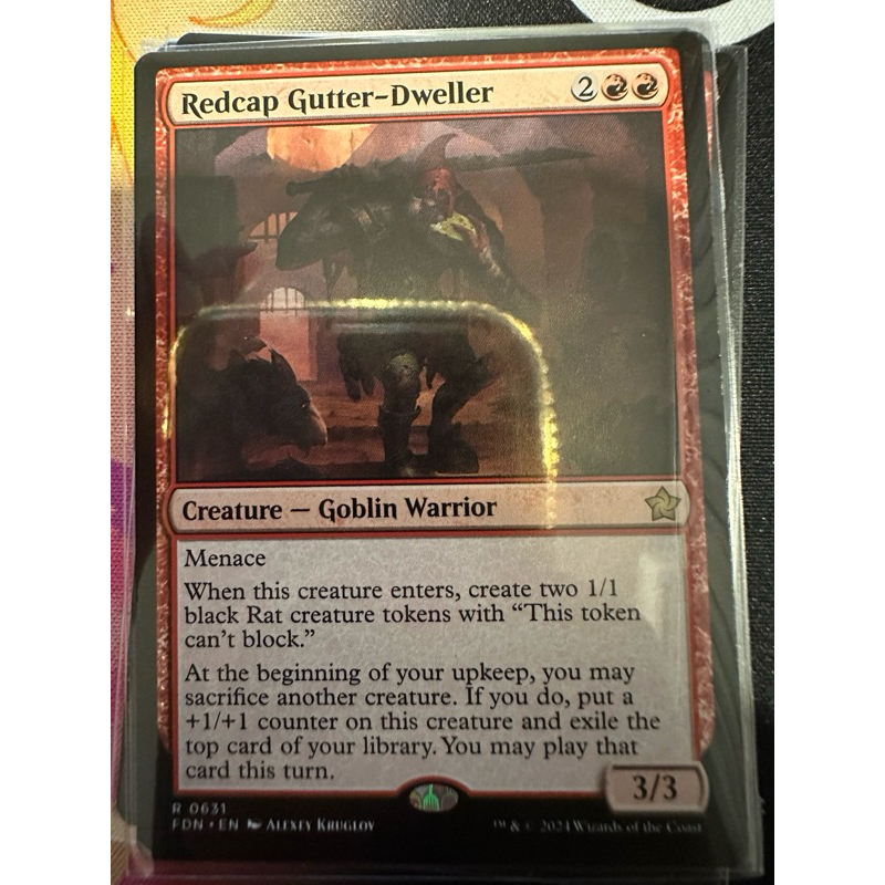 Redcap Gutter-Dweller การ์ด Magic The Gathering ของแท้ จากชุด Foundations
