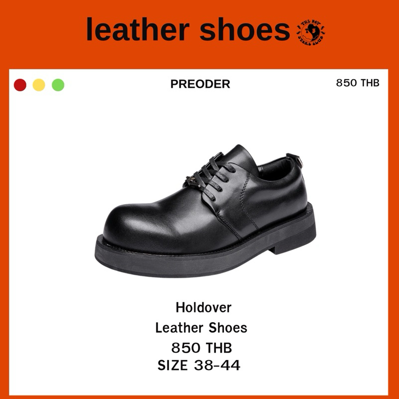 THEBOY-PRESID Black Loafer Shoe รองเท้าหนังแบบผูกเชือก