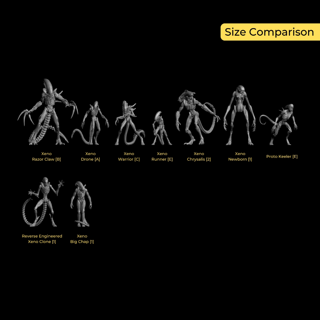 Xeno Warrior [A] - Xeno Wars - Monstrosity Xenomorph / 3D printed miniature PSK