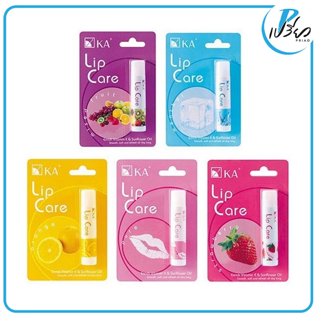 KA Lip Care เคเอ ลิป แคร์ บำรุงริมฝีปาก ลิปมัน กลิ้นผลไม้ 3.5 มล. 1ชิ้น