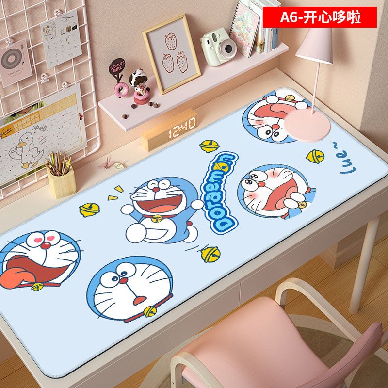 Doraemon พร้อมส่ง แผ่นรองเม้าส์ รองเม้า คีย์บอร์ด ยาว 800*300 มม. โดเรม่อน ลายการ์ตูน ยึดเกาะพื้นดี - รูปที่ 4