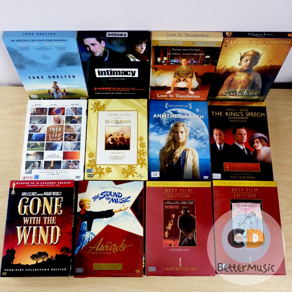 DVD ภาพยนตร์ Out of Africa/ The Sound of Music/ Unforgiven/ My Fair Lady/ Take Shelter/ Intimacy/The