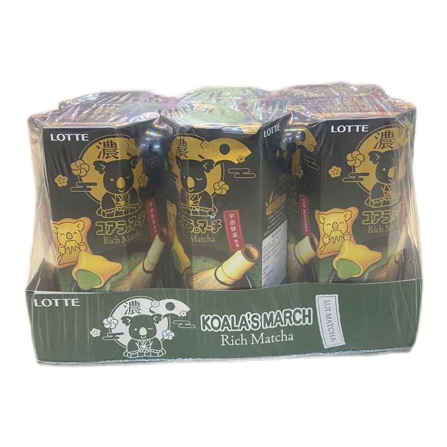 Koala's March Rich Matcha โคอะลา มาร์ช ริชมัทฉะ 33g 1แพคใหญ่/จำนวน 6 กล่อง,198g ราคาพิเศษ สินค้าพร้อ