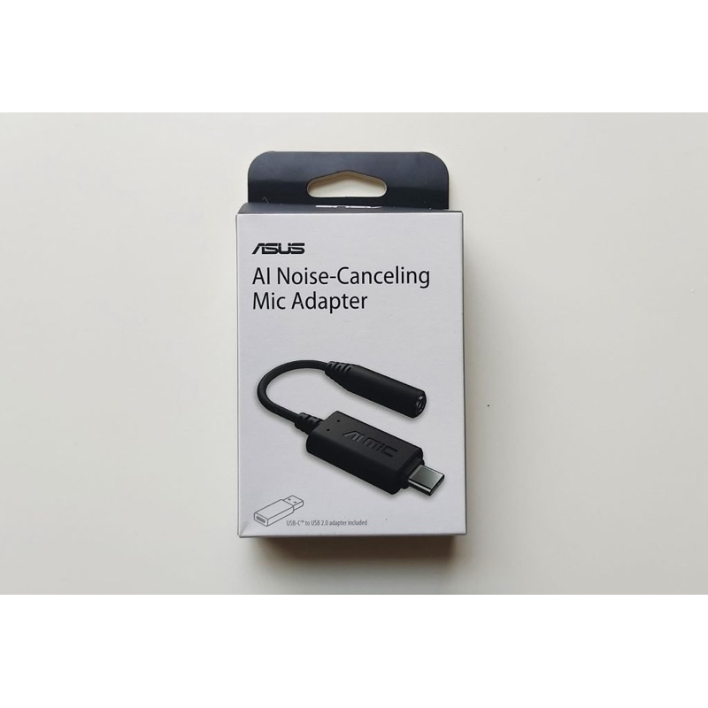 ASUS AI Noise-Canceling Mic Adapter สินค้าเป็นของใหม่ค้างสต๊อกยังไม่เคยแกะกล่องสภาพ 100% พร้อมส่งครับ