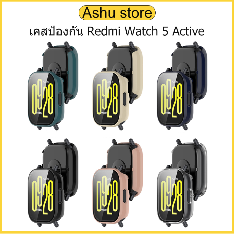 เคสป้องกันนาฬิกา PC สำหรับ Redmi Watch 5 Active เคสป้องกันหน้าจอครอบคลุมเต็มรูปแบบ