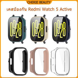 2-in-1 PC ครอบคลุมแบบเต็มหน้าจอเคสนาฬิกาสำหรับ Redmi Watch 5 Active Watch กระจกเทมเปอร์ฟิล์มป้องกันเคสกันน้ำ