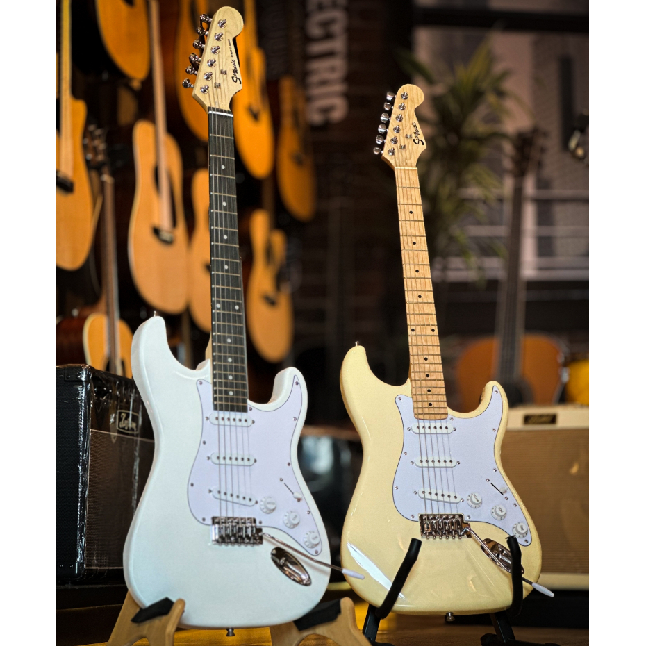 [โค้ดลด500-📸] กีต้าร์ไฟฟ้า Siam music คอดำ - คอขาว / TST-SSS ✅ แถมฟรี กระเป๋า ปิ๊ก4อัน สายแจ็ค คันโย