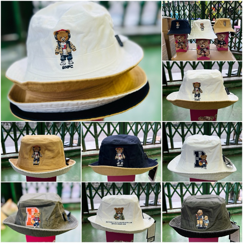 หมวกบักเก็ตโปโลหมี Classic Bear Bucket #ของแท้100% #bhpc #beverlyhillspoloclub #หมวกบักเก็ตหมี