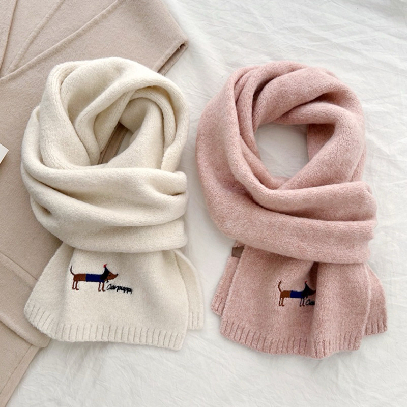 KOKLO.CO ผ้าพันคอวูอลายน้องหมา KOSKUP2260