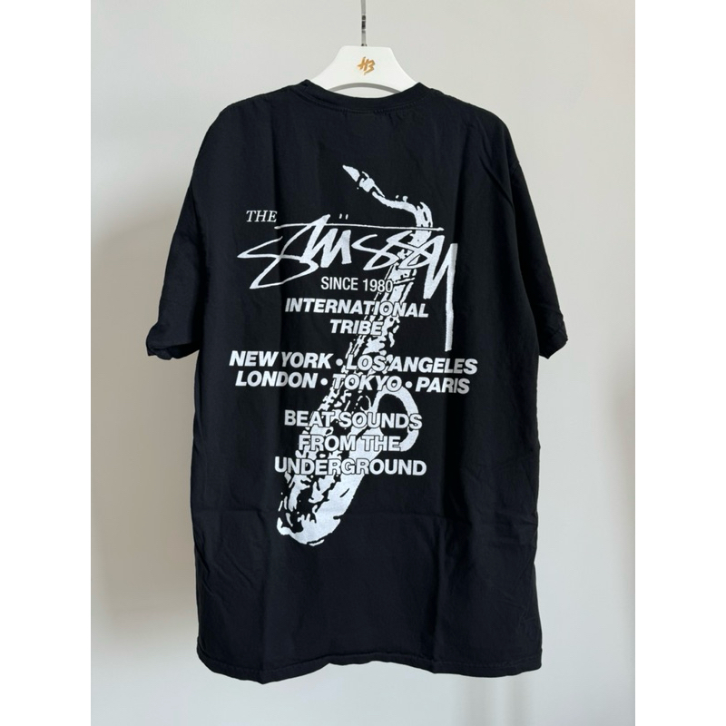 [ของแท้] STÜSSY BEAT SOUNDS TEE PIGMENT DYED BLACK