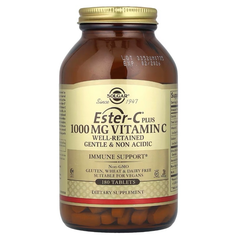 (พร้อมส่ง) Solgar Ester-C Plus Vitamin C 1,000 mg 180 Tablets