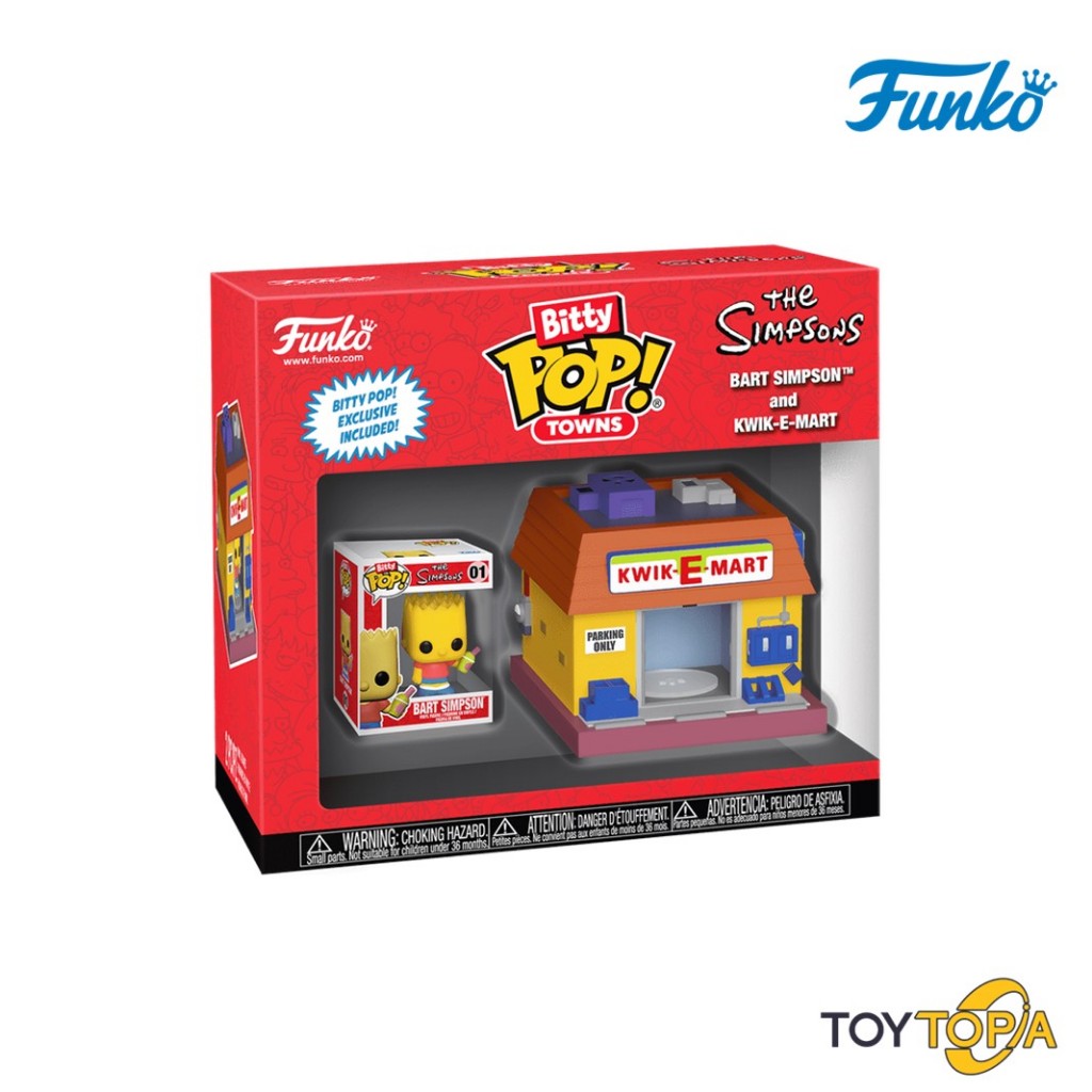 (83684) Bart Simpson & Kwik-E-Mart Bitty POP! Town: Simpson by Funko