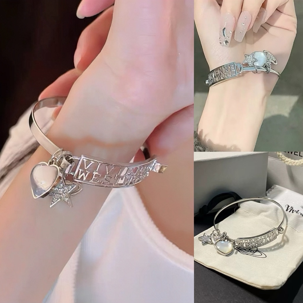 พร้อมส่ง ส่งไว กำไลข้อมือ VV vivien + charm