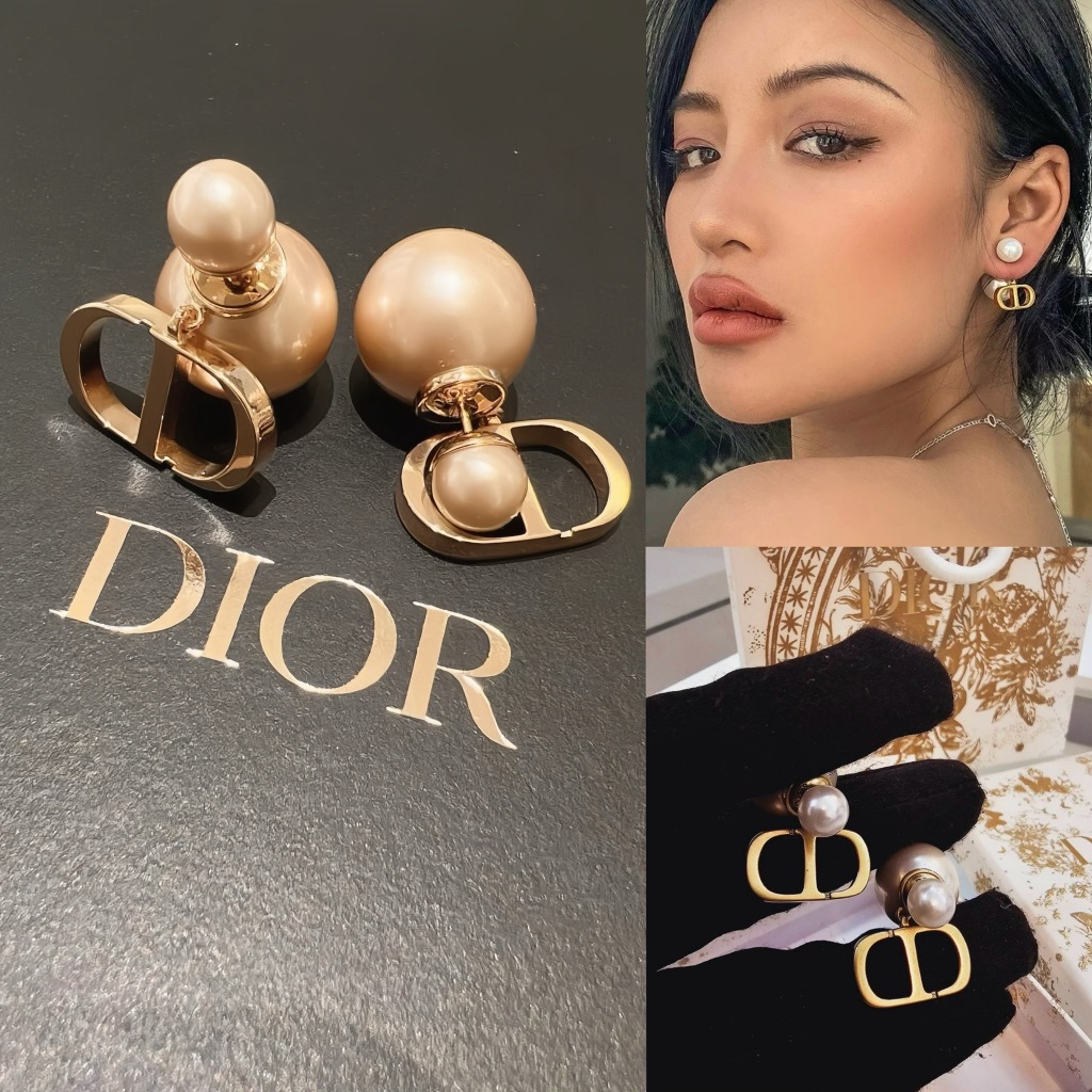 งาน hi พร้อมส่ง ส่งไว ต่างหู D Earrings (อะไหล่รมควัน)