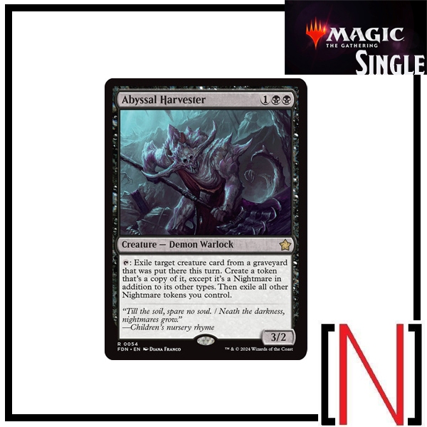[MTG][Single][FDN] Abyssal Harvester ระดับ Rare [ภาษาอังกฤษ]