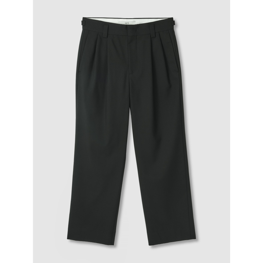 [JBB*] BLACK TROPICAL WOOL GABARDINE ML PLEATED TROUSERS WITH SIDE ADJUSTER เจบีบี กางเกงขายาวลำลอง ผู้ชาย กางเกงขายาว