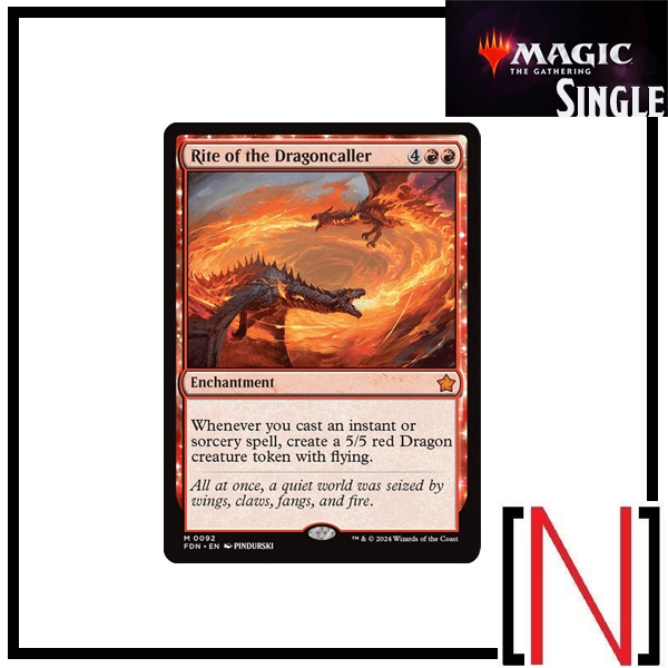 [MTG][Single][FDN] Rite of the Dragoncaller ระดับ Mythic [ภาษาอังกฤษ]