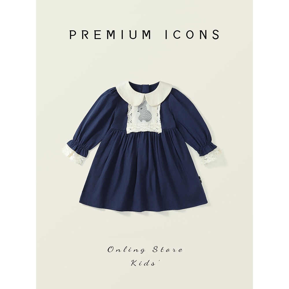 Hania kids💕พร้อมส่ง💕ชุดเดรสเจ้าหญิง ลายดอกไม้ สไตล์ตะวันตก สําหรับเด็กผู้หญิง-K3134724