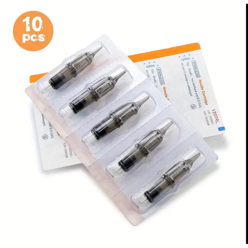 10pcs/set Tattoo Cartridge Needles, Disposable Tattoo Needle RL RS RM M1 Standard