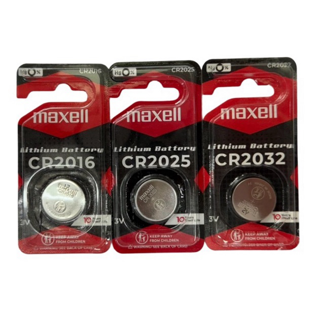 ถ่านMaxell CR2032/CR2025/CR2016 Lithium 3V แพคเดียว1ก้อน ของแท้/ของใหม่