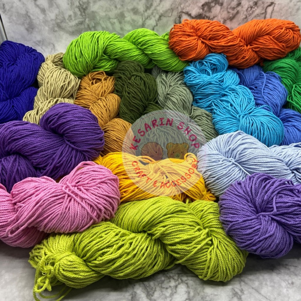 เชือกฟอก (100กรัม) ขนาด 4ply (2.3mm) แบบไจmacrame rope เชือกมาคาเม่