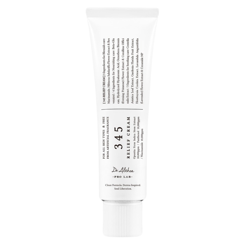 [พร้อมส่ง/ฉลากไทย]Dr.Althea 345 Relief Cream 50ml เพื่อผิวแพ้ง่าย และผิวอักเสบจากสิว