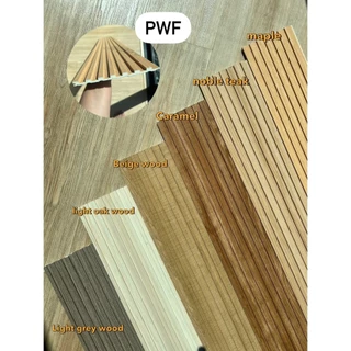 ไม้ผนังเทียม 1 เมตร รุ่น PWF / PWA / PWV / PWU / PWD สำหรับภายใน ไม้เทียมติดผนัง ลายไม้ สไตล์มินิมอล