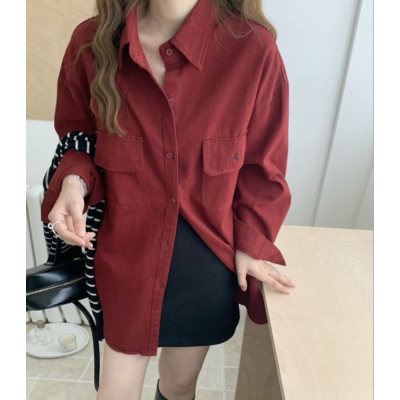 (อก:46")เสื้อเชิ๊ตกระเป๋า2ข้าง
