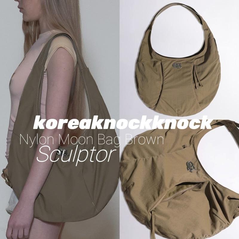 [พรีออเดอร์] Sculptor • Nylon Moon Bag Brown