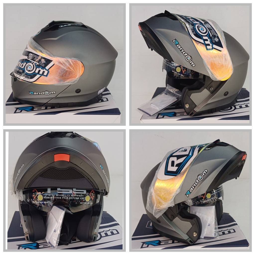 หมวก​กัน​น็อค​เต็มใบ​ยกคาง​ รุ่น​ RD​ Matrix​ มีแว่นตา​ ยกคางได้