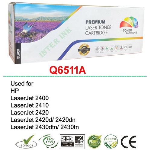 หมึกพิมพ์ LaserJet 2400/ 2410/ 2420/ 2420d/ 2420dn/ 2430dtn/ 2430tn (Q6511A ) สีดำ Full Color