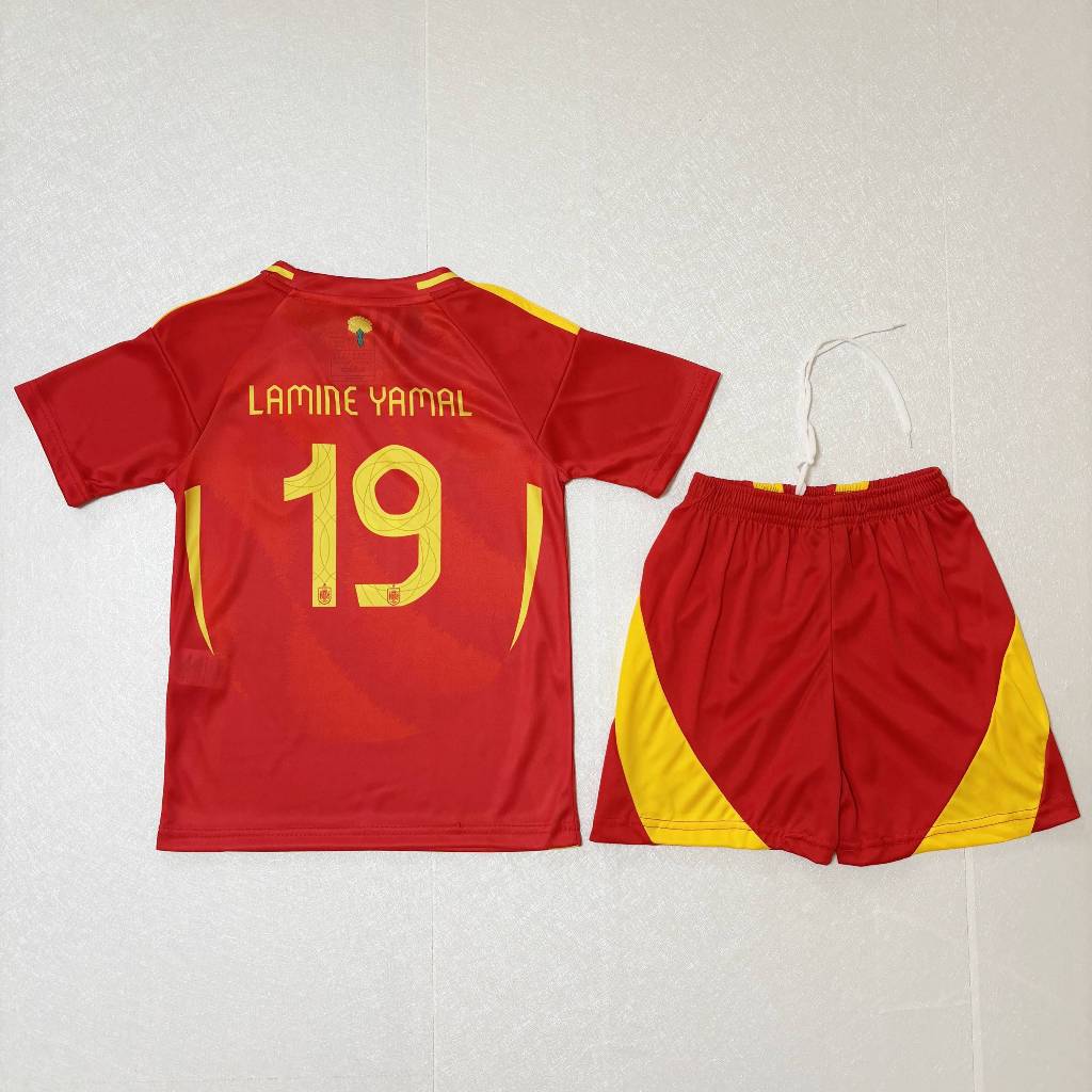 ชุดบอลเด็ก ทีมสเปน ซื้อครั้งเดียวได้ทั้งชุด (เสื้อ+กางเกง) ตัวเดียวในราคาส่ง สินค้าเกรดA