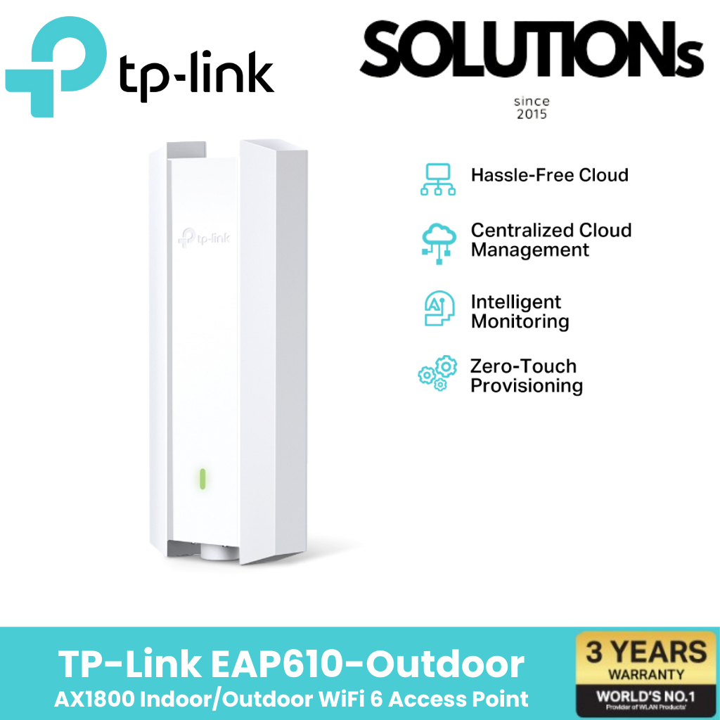 TP-LINK EAP610-OUTDOOR AX1800 INDOOR/OUTDOOR WIFI 6 ACCESS POINT