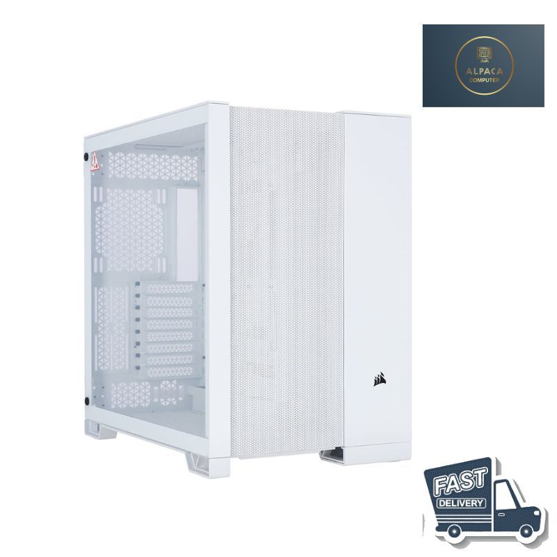CORSAIR CASE 6500D AIRFLOW WHITE TEMPERED GLASS MID-TOWER : CC-9011260-WW ( E-ATX) สินค้าพร้อมส่ง