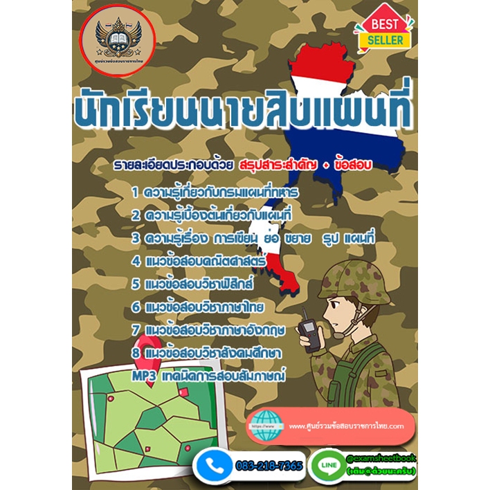 ข้อสอบ นักเรียนนายสิบแผนที่ กรมแผนที่ทหาร