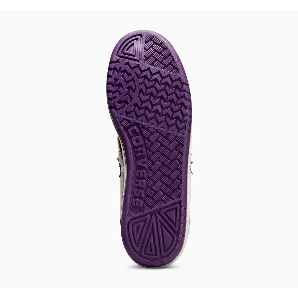 CONVERSE รองเท้า FASTBREAK PRO SUEDE/NYLON MID WHITE/PURPLE ผู้ชาย A08854CM_S4WTPP