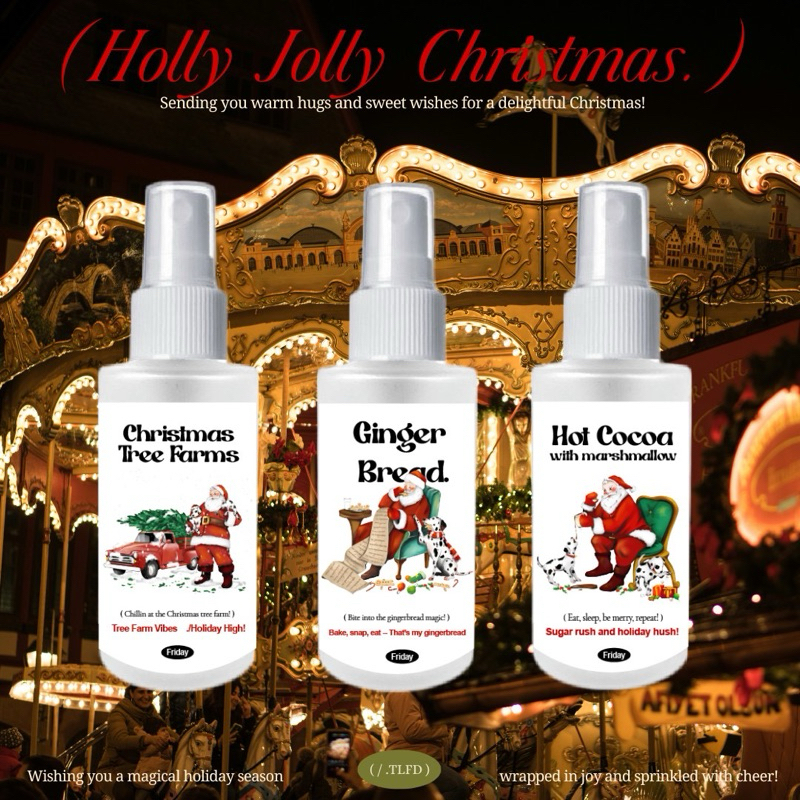 Christmas สเปรย์ปรับอากาศห้องนอน สเปรย์น้ำหอมฉีดห้องหอม