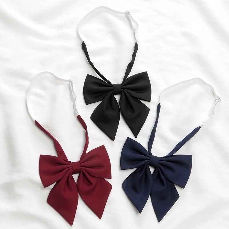 JK เครื่องประดับของเสื้อเชิ้ต  Ladies Large Bowtie Oversize Bow หูกระต่ายแฟชั่นมีหลายแบบ ลายสก๊อตน่ารัก (สินค้าพร้อมส่ง)