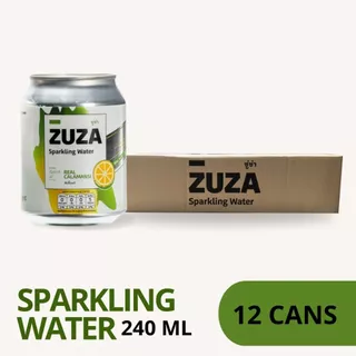 Zuza Calamansi Sparkling Water (12-pack case) 240 mL/ น้ำดื่มสปาร์คกลิ้งรสส้มจี๊ด (12กระป๋อง)