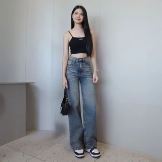 กางเกงยีนส์ขากระบอก รุ่น Tipsy Jeans