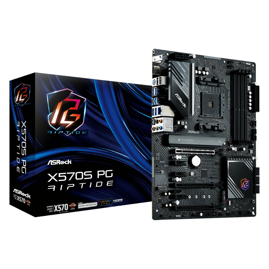 MAINBOARD (เมนบอร์ด) AM4 ASROCK X570S PG RIPTIDE ตัวท็อป พร้อมส่ง