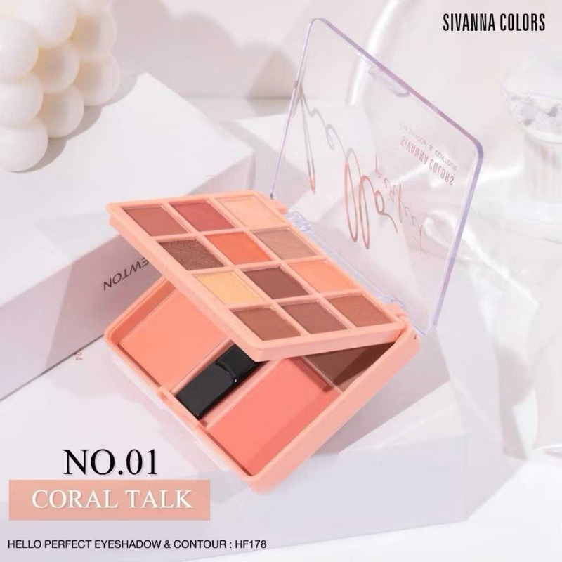 Sivanna Hello Perfect Eyeshadow & Contour (HF178) พาเลท2ชั้น