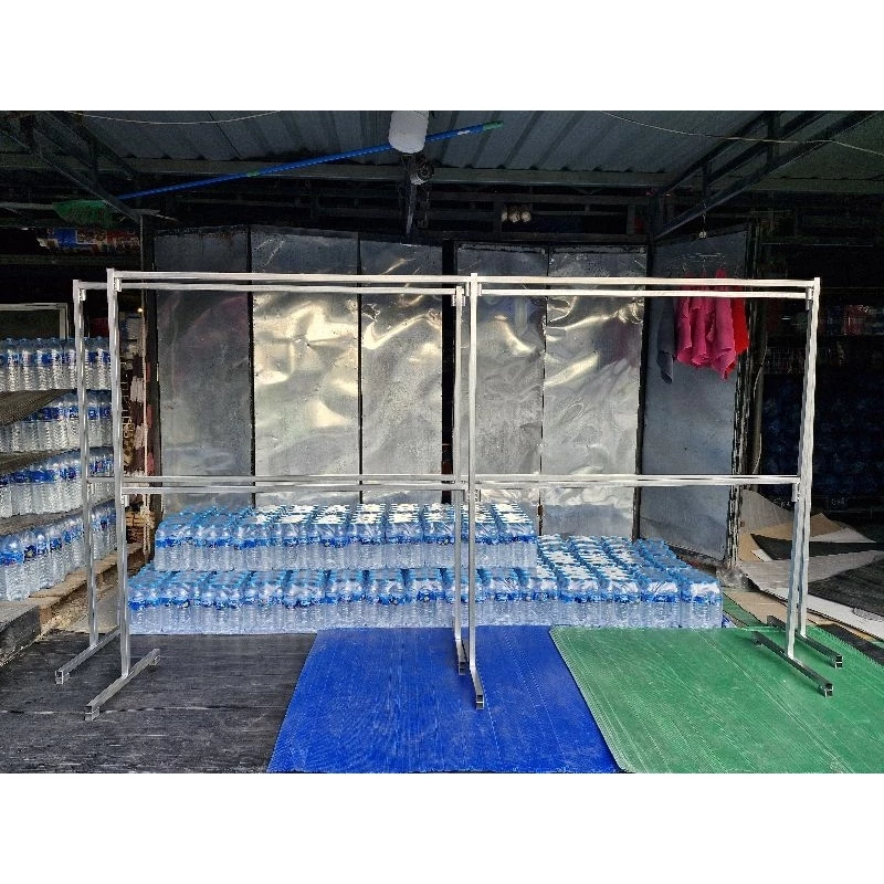ราว2ชั้นราวเหล็กกล่อง1×1นิ้ว สูง150×300//สูง160×320ชม/สูง180×300ชม.//สูง160×160/สูง180×150หล็กชุปกัลวาในช์แข็งแรง