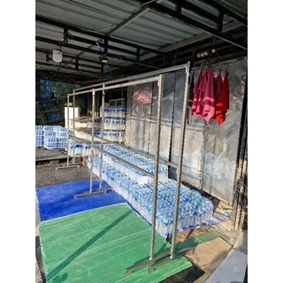 ราว2ชั้นราวเหล็กกล่อง1×1นิ้ว สูง150×300//สูง160×320ชม/สูง180×300ชม.//สูง160×160/สูง180×150หล็กชุปกัลวาในช์แข็งแรง