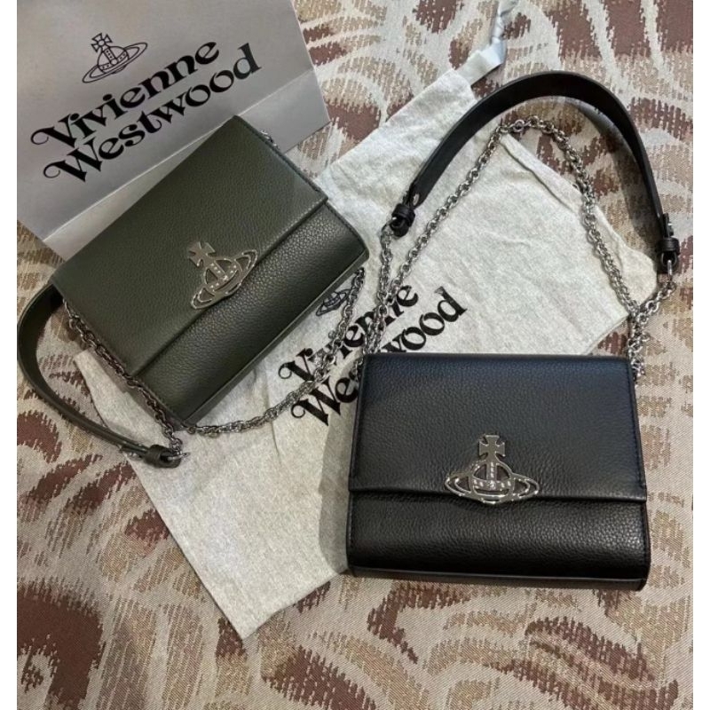 กระเป๋สะพายV. IVIENNE WESTW.OOD Lucy Small Crossbody Bag อะไหล่เงิน #outletsale