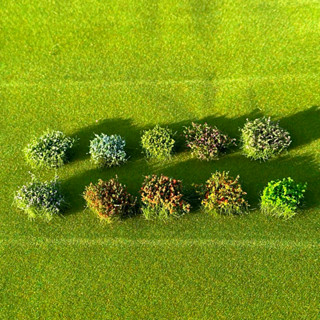 โมเดลพุ่มหญ้าดอกไม้เล็ก 10 สี ราคาต่อ 1 ชิ้น สำหรับสวนขวด ได…