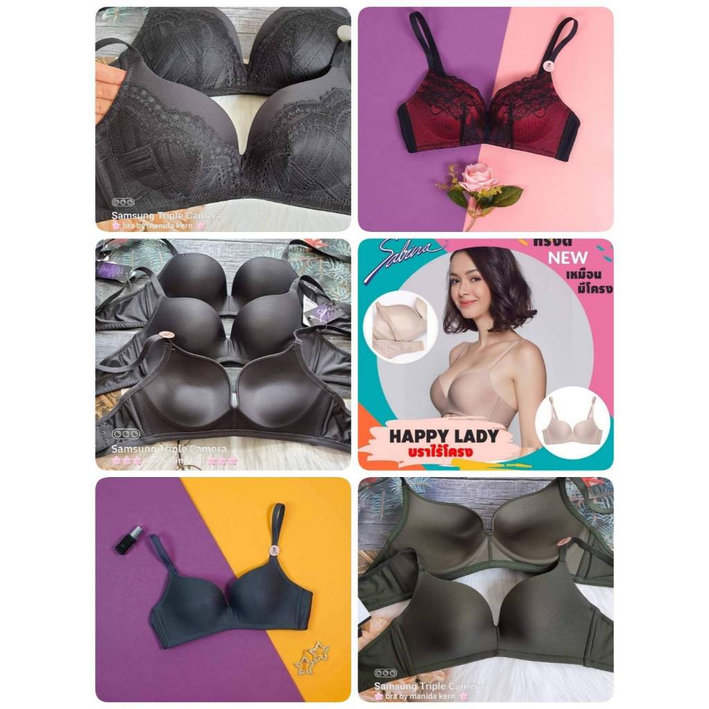 Sabina Habpy bra บราไร้โครงทรงดีเหมือนมีโครง ฟองน้ำหนา หมาะกับสาวหน้าอกเล็ก ป้ายเต็ม  690 บาท